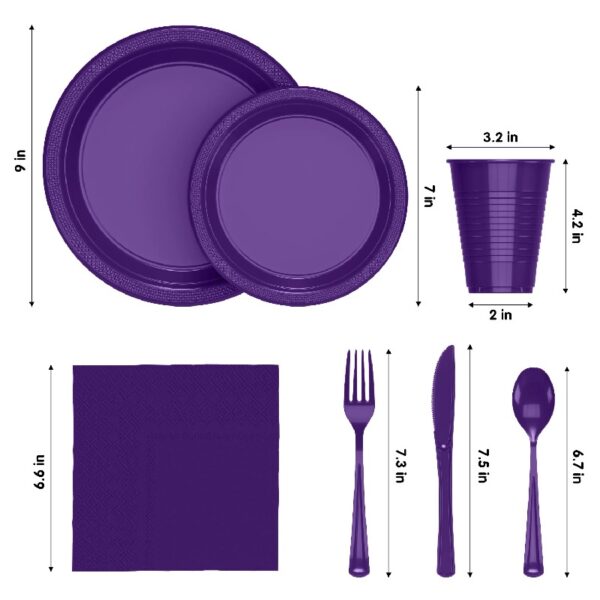Exquisite 350 Piece Easter Plastic Disposable Party Plates & Dinnerware Combo Set