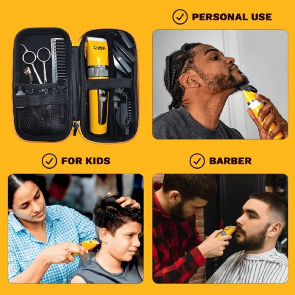 Cordless Hair and Beard Clipper with Scissors + Case