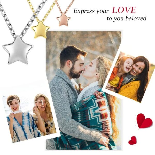 Dainty Heart Necklace Sterling Silver Charm Necklace Pendant Jewelry Gift for Women Mom