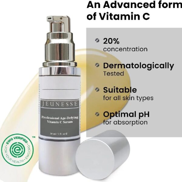 Vitamin C Serum for Face - Anti Aging & Reduce Wrinkles, Dark Spots & Sun Damage - Face Serum for Women to Enhance Collagen Level - Contains Hyaluronic Acid & Vitamin E - 1.7 Fl. Oz