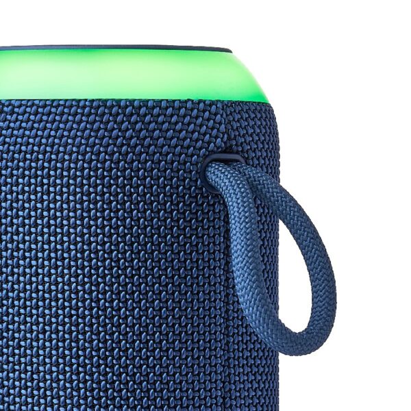 onn Medium Rugged Speaker with Bluetooth Wireless Technology and LED Lighting, Navy