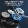 Electric Razor, Electric Shavers for Men, Wet/Dry Shaver LED Display/Travel Lock/Type C/Ipx7