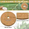 3 Pcs Coconut Fiber Mulch Ring, 30 Inch Coco Coir Tree Ring Mulch Mat, 100% Natural Tree Protector Mat Plant Cover Ring Coconut Coir Discs Tree Mats Mulch Rings for Indoor Outdoor Trees Plants