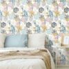 RoomMates Perennial Pink Floral Peel and Stick Wallpaper, 20.5 inches x 18 feet, 1 roll,