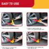 Heavy Duty Trailer Lock Wheel Clamp, Universal Security Tire Lock, Adjustable Anti Theft Lock for Trailers SUV Boats ATVs Motorcycles Golf Cart