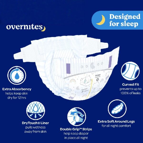 Overnites Nighttime Diapers, Size 7 (41+ lbs), 52 Ct (Select for More)
