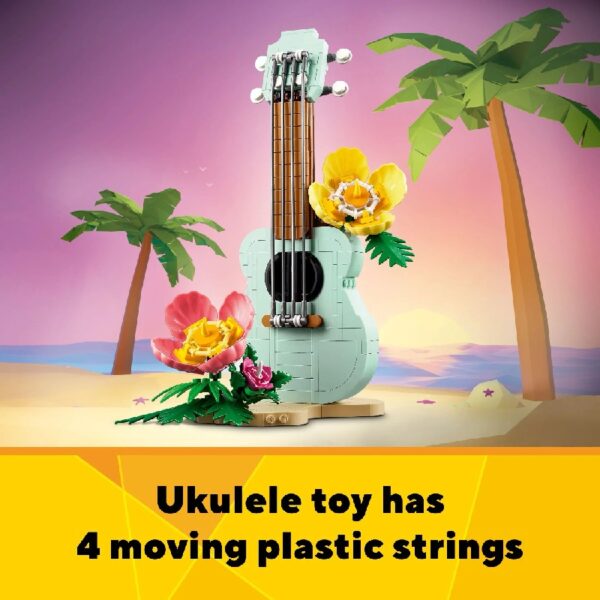 Creator 3 in 1 Tropical Ukulele Instrument Toy, Transforms from Ukulele to Surfboard Toy to Dolphin Toy, Sea Animal Toy, Beach-Themed Birthday Gift Idea for Girls and Boys Ages 8 and Up, 31156