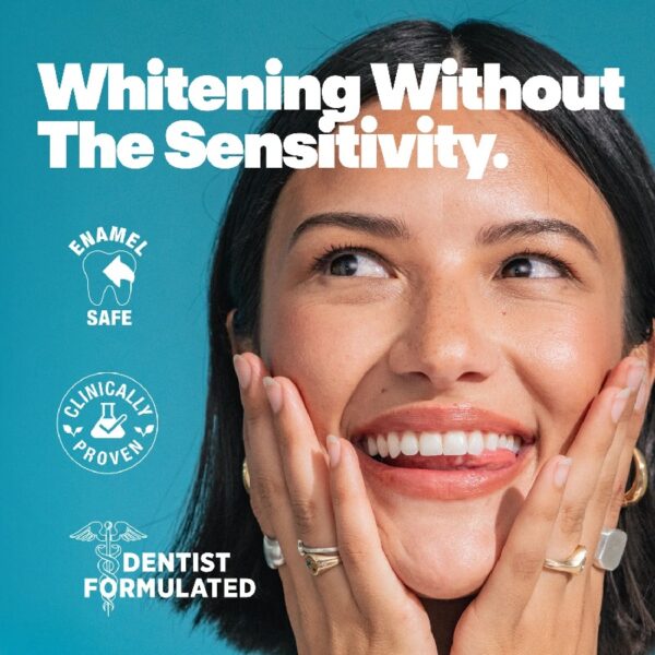 Enamel-Safe & Peroxide-Free Teeth Whitening Strips, Dentist Formulated, 14-Pack