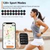 2025 New 1.85-inch Women's Smartwatch with Answer/Make Calls/120+Sports Modes/Two watch straps, IP68 Waterproof Fitness Tracker Fits for Android Iphone Devices（Gold Milan Steel Belt）