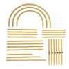 Skypatio 7.2ft Wedding Arch for Ceremony, Golden Balloon Stand, Metal Arch Backdrop for Decor