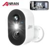 2K Wireless Outdoor Security Camera with Spotlight, Waterproof, PIR Detection, 2.4Ghz Wi-Fi, Rechargeable Battery Powered Home Surveillance Camera with Color Night Vision, 2-Way Audio, White
