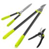Loppers Hedge Clippers & Pruners Set, 3PCS Hedge Shears Garden Tools, Heavy Duty Tree & Shrub Care Kit for Yard, Lawn & Garden, Branch Cutter Tree Trimmer for Indoor  & Outdoor