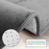 Nestl Set of 3 Absorbent Memory Foam Bath Mat Bathroom Rugs, Gray, Large 20