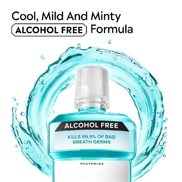 (3 pack) Zero Alcohol-Free Mouthwash Oral Care for Bad Breath, Cool Mint, 1.5 L