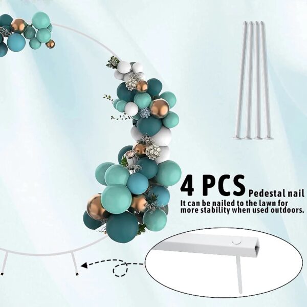 Garfans Wedding Arch Circle Balloon Arch Frame Round Backdrop Stand for Parties Birthday Wedding Christmas Balloon Garland Stand Gold Wedding Arch for Ceremony 6.6FT
