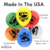 PMU Graduation Balloons 11 Inch PartyTex Premium Emerald Green with All-Over Print White Grad Caps-Confetti and Streamers Pkg/100