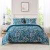 7 Piece Reversible Bed in a Bag Comforter Set with Sheets, Black, Queen