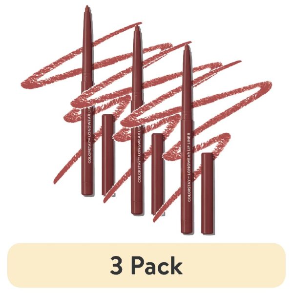 (3 pack) ColorStay Longwear Lip Liner Pencil, 680 Blush, 0.01 oz