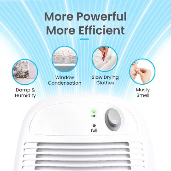 1 Pint Portable Dehumidifier Ultra Quiet 17oz Dehumidifier for Rooms up to 215 sqft, Closet
