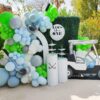 Enanal Hole in CORNET One Balloon Garland Arch Kit, Blue Green Balloon with Golf Cart and Golf Foil Balloons for Partee Time First Birthday Men Boy Golf Party Decorations Sports Party Supplies