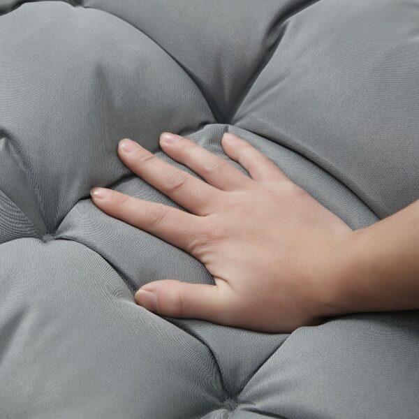 Outdoor Bench Cushion with Ties, 41 x 19 inch Weather Resistant Tufted Garden Loveseat Cushion