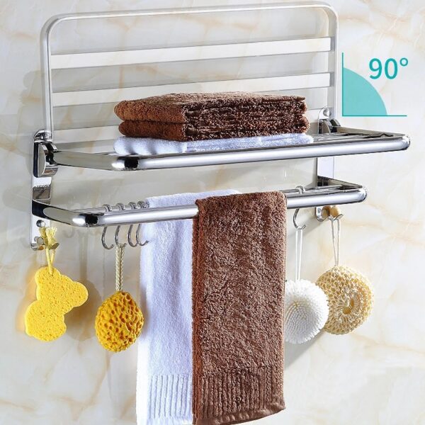 Towel Rack for Bathroom Towel Holder for Bathroom Wall Mounted,Black Towel Bar Storage