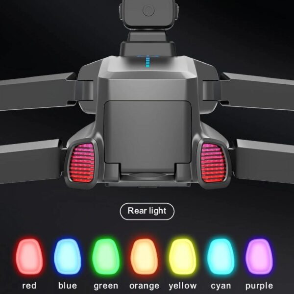 Large Size Four-Axis Brushless Drone 4K HD FPV Camera Wifi RC Quadcopter，360° Flip，Waypoint Flight，for Kids Adult and Beginners，GPS，Black，2 Batteries