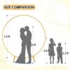 Queen Dream Round Backdrop Stand 7.2ft Gold Circle Balloon Arch Stand for Wedding Birthday Party