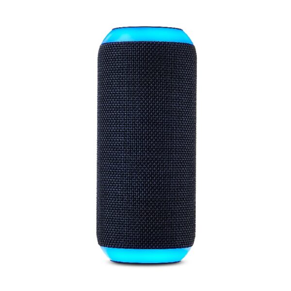 onn Medium Rugged Speaker with Bluetooth Wireless Technology and LED Lighting, Navy