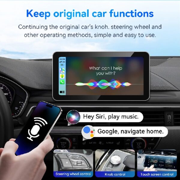 Universal Portable Wireless Apple Carplay Android Auto Adapter Dongle In Car