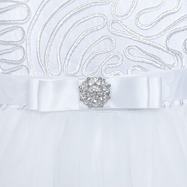 Flower Girls Dress Blue Belted Wedding Party Bridesmaid 12