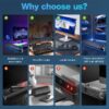 2.1ch Small Sound Bar for TV, 60W Bluetooth Soundbar with Subwoofer, 5 EQ Modes, HDMI ARC/Optical/AUX/USB, Home Theater Surround Sound System, Wall Mountable, Remote Control, 16.5 inch