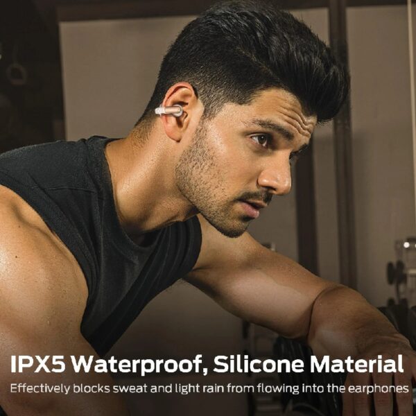Bluetooth Wireless Earbuds, Comfortable Clip-On Bluetooth Earbuds, Open Ear Earbuds with Noise Cancellation, IPX5 Waterproof & Touch Control Wireless Headphones for Sport