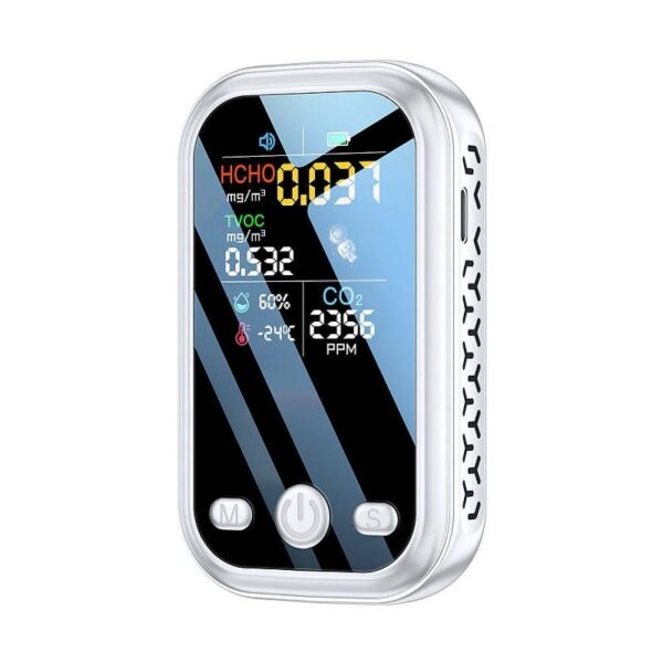 5b563e79dad74c25b573b3320133cc11 Portable Handheld CO2 Detector Accurate CO Sensor Monitors Indoor Air Quality Temperature Humidity for Home Tent Car RV Compact Lightweight with TYPE C Charging