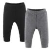 Baby Boy or Baby Girl Pants Set, 5 Pack, Grey Safari Animals