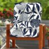 Outdoor Patio Cushion, Rocking Chair Cushion Set, Tufted Pads, Set of Upper and Lower with Ties Pack of 2 (2 Sets) - Back 21