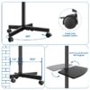 Modern Rolling TV Stand Mobile TV Cart for 32 to 65 inch Flat Panel TVs, Black
