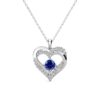 Forever March Birthstone 18k White Gold Plated Women's Necklace, Swarovski Crystals