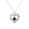 Forever March Birthstone 18k White Gold Plated Women's Necklace, Swarovski Crystals