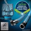 EvoFlex 25-Foot RV Drinking Water Hose - Stainless Steel Strain Reliefs Ends, Blue (22594)