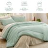 King Size Comforter Set Burnt Orange, 7 Pieces Lightweight King Bedding Sets Boho with Comforter, Sheets, Pillowcases & Shams