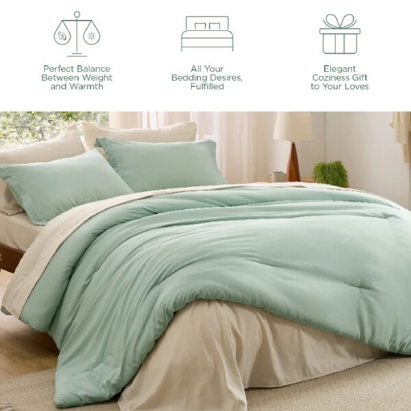 King Size Comforter Set Burnt Orange, 7 Pieces Lightweight King Bedding Sets Boho with Comforter, Sheets, Pillowcases & Shams