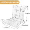 42” x 21” Hawaii Back Chair Outdoor Seating Cushions, Durable Polyester