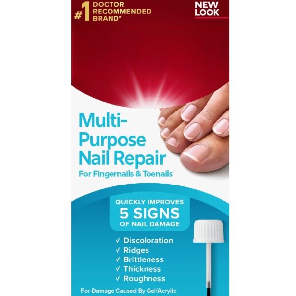 Multi-Purpose Nail Repair, Nail Solution for Discolored and Damaged Nails, 0.43 oz