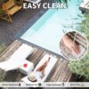 Outdoor Rug Carpet 6'x9' Waterproof Reversible Patio Rug Portable Modern Abstract Indoor Outdoor Rug Plastic Straw Rug for RV Camping Garden Picnic Deck Backyard Porch Decor Gray and White