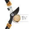 Lopper and Pruner Garden Tool 3-Piece Set with Stainless Steel Blades, Black and Orange