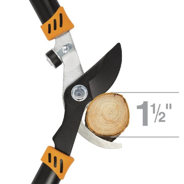 Lopper and Pruner Garden Tool 3-Piece Set with Stainless Steel Blades, Black and Orange