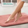 Nestl Set of 3 Absorbent Memory Foam Bath Mat Bathroom Rugs, Gray, Large 20