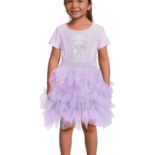 Disney Frozen Toddler Girl Short Sleeve Tutu Dress, Sizes 12M-5T