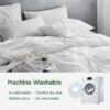 Dorm Bedding Twin Comforter Set - 5 Pieces Pintuck Bed in A Bag with Comforters, Sheets, Pillowcases & Shams